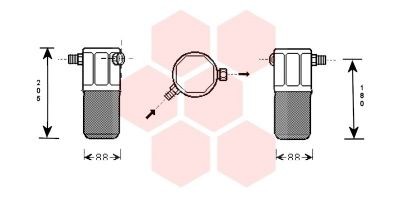 VAN WEZEL Tørker, klimaanlegg artikkelnummer: 0100D099 billig