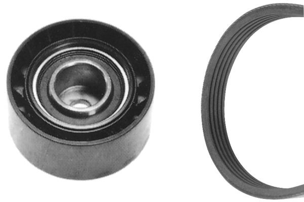 BOSCH Ķīļrievu siksnu komplekts raksta numurs: 1 987 948 691 lēti