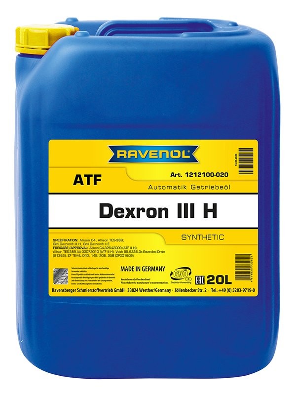 RAVENOL Automatikgetriebeöl (ATF) ATF, Dexron III H Artikelnummer: 1212100-020-01-999 kaufen