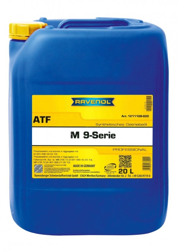 RAVENOL Automatikgetriebeöl (ATF) ATF M 9-Serie Artikelnummer: 1211108-020-01-999 kaufen