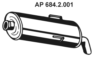 EBERSPÄCHER Einddemper Artikel nummer: 684.2.001 voordelig