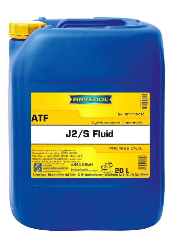 RAVENOL Automatic transmission fluid ATF J2/S Article number: 1211115-020-01-999 cheaply
