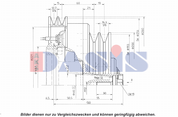AKS DASIS AC compressor clutch Article number: 851272N cheaply
