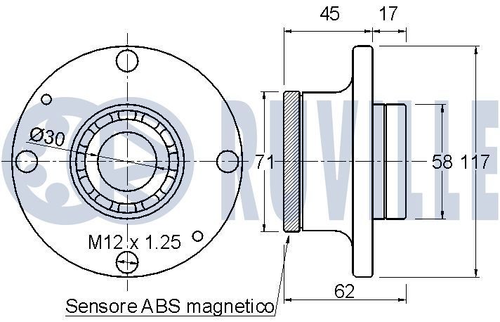 RUVILLE Reparatursatz, Federbeinstützlager Artikelnummer: 825802S kaufen