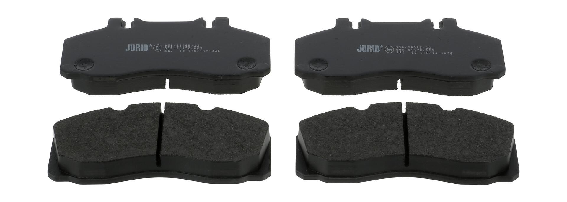 JURID Комплект спирачно феродо, дискови спирачки артикулен номер: 2906509560 евтино