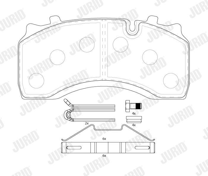 JURID 2914209569 Bremsbeläge