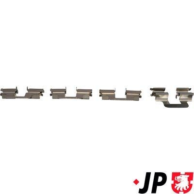 JP GROUP 1163651010 Priedų komplektas, diskinių stabdžių trinkelės A4 1.8 T 163 AG benzinas 2004