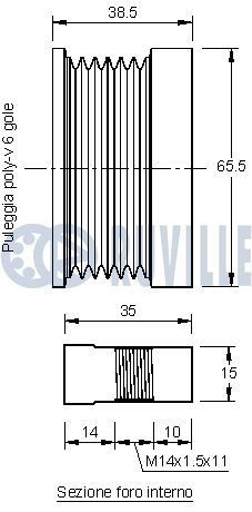 RUVILLE Komplet rebrastega jermena številka artikla: 5519880 poceni