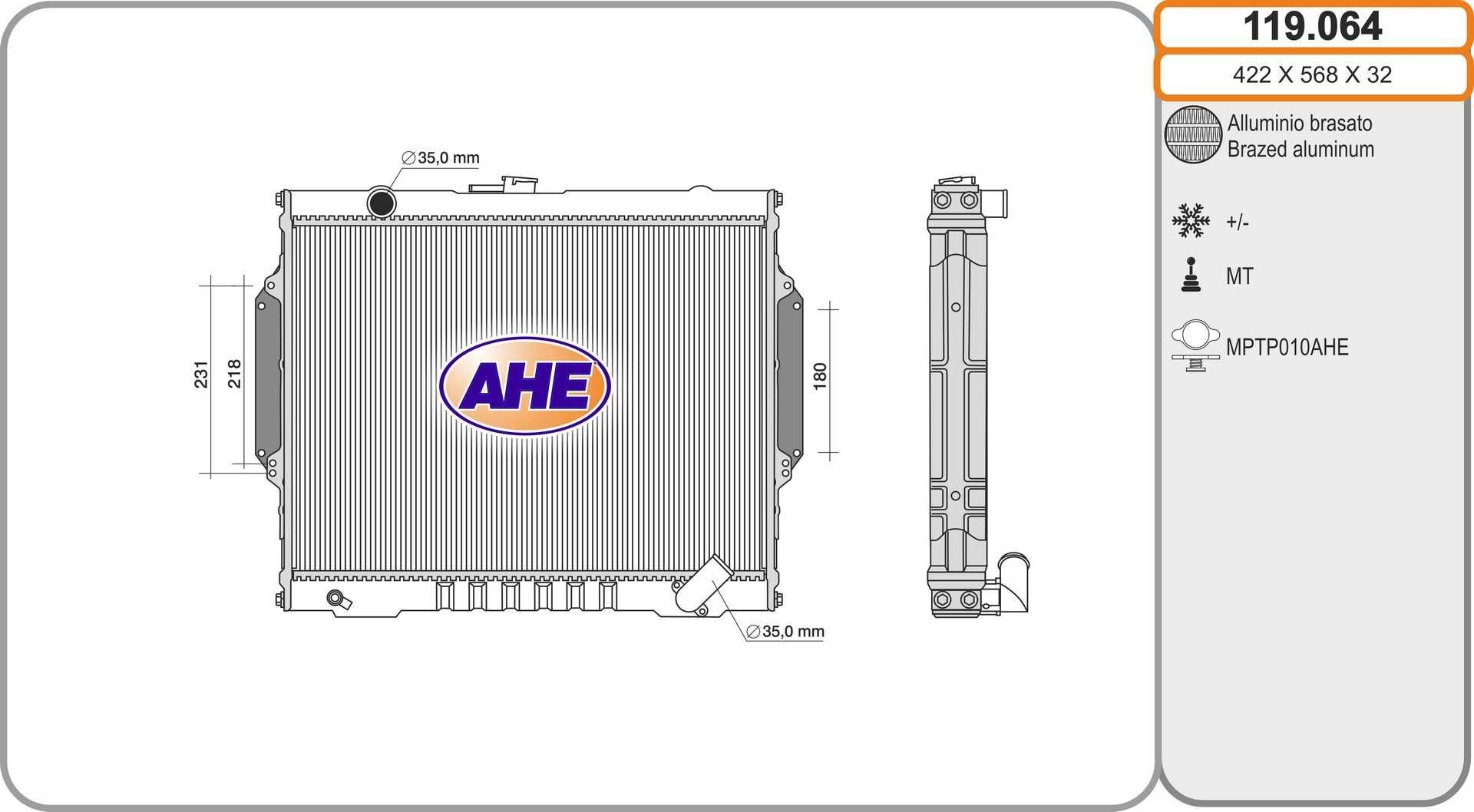 AHE Kylare Artikelnummer: 119.064 billigt