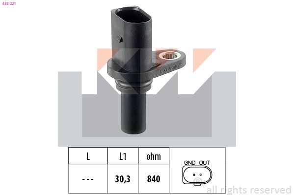 KW Capteur de vitesse de roue, boîte automatique numéro de l'article: 453 221 à bon prix