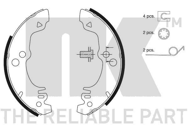 NK Brake Shoe Set Article number: 2725282 cheaply