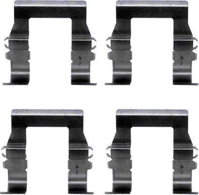 HELLA 8DZ 355 202-551 Zubehörsatz, Scheibenbremsbelag