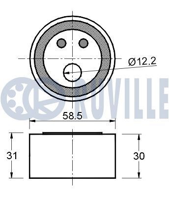 RUVILLE 55109 Spannrolle, Keilrippenriemen