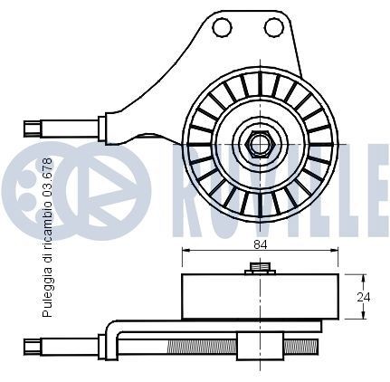 RUVILLE Polea inversión / guía, correa poli V Número de artículo: 55140 a buen precio