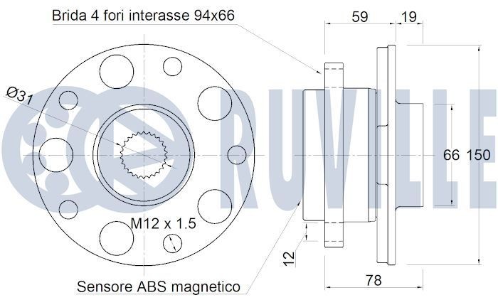 RUVILLE 985528 Achslager