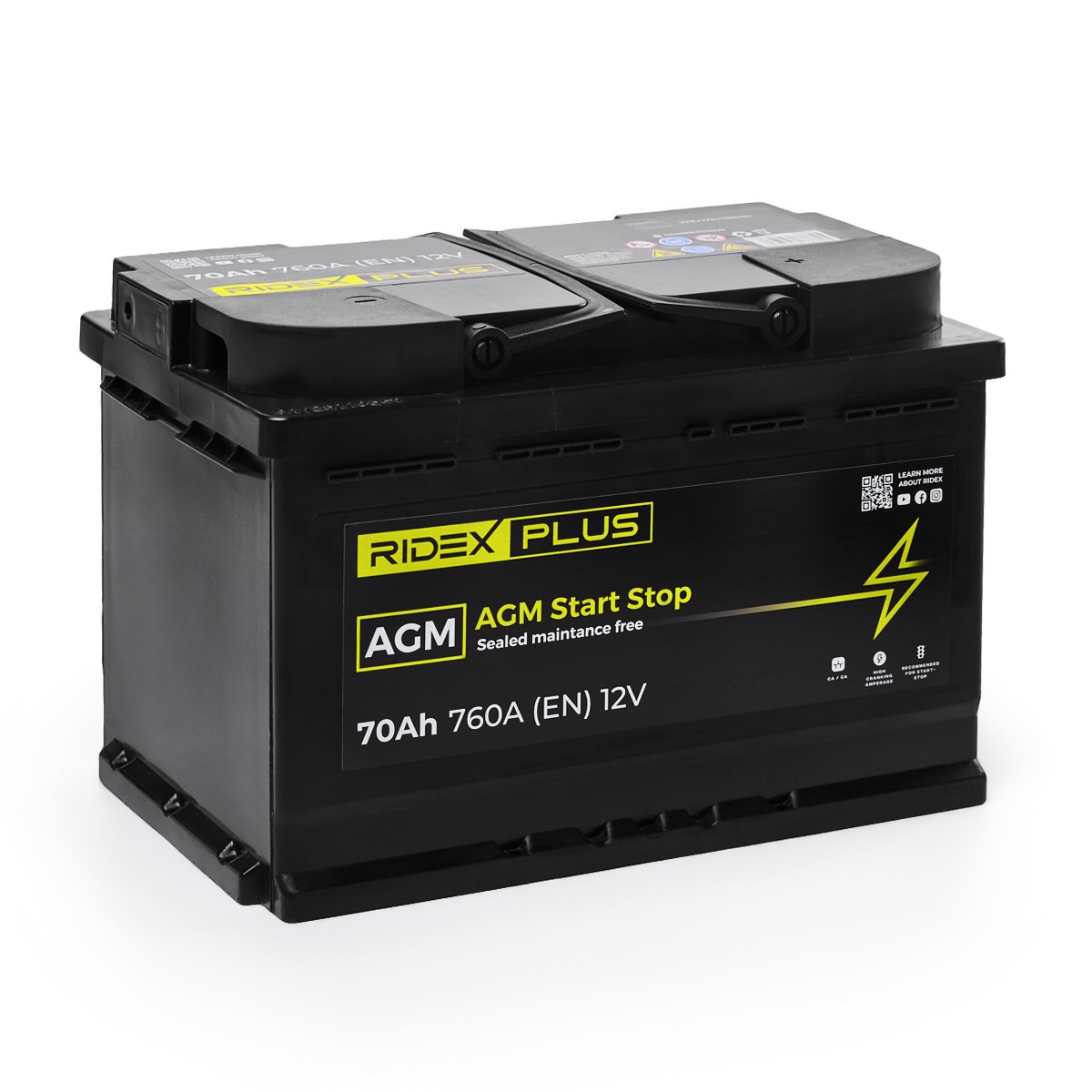 RIDEX PLUS Starterbatteri Varenummer: 1S0007P billige