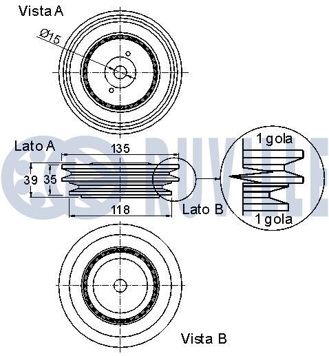 RUVILLE Kit de tête de cardan UGS: 75510S à peu de frais