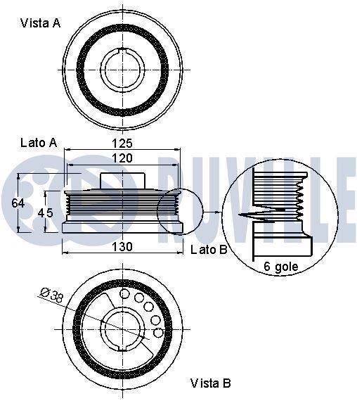 RUVILLE Crankshaft pulley Article number: 515403 cheaply