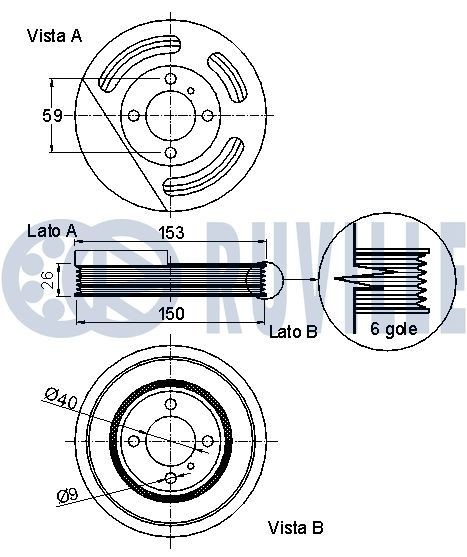 RUVILLE Crankshaft pulley Article number: 515804 cheaply