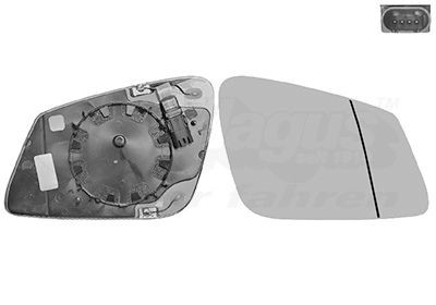 VAN WEZEL Spejlglas, udvendig spejl Varenummer: 0617868U billige