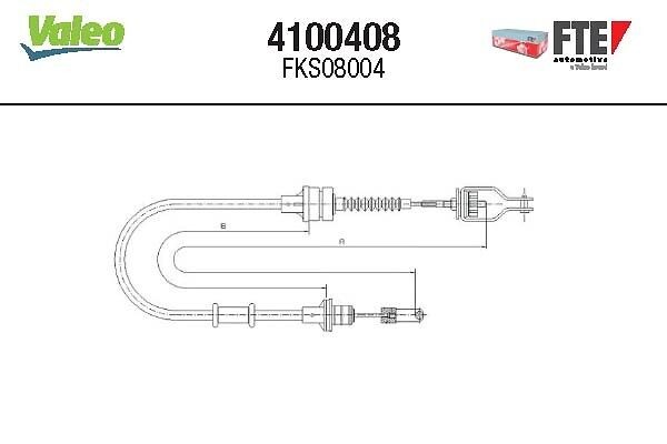 VALEO Vaijeri, kytkimen käyttö tuotenumero: 4100408 edullisesti