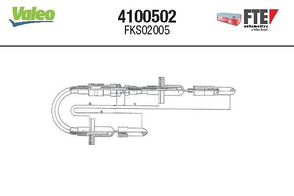 VALEO Vaijeri, kytkimen käyttö tuotenumero: 4100502 edullisesti