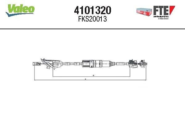 VALEO Vaijeri, kytkimen käyttö tuotenumero: 4101320 edullisesti