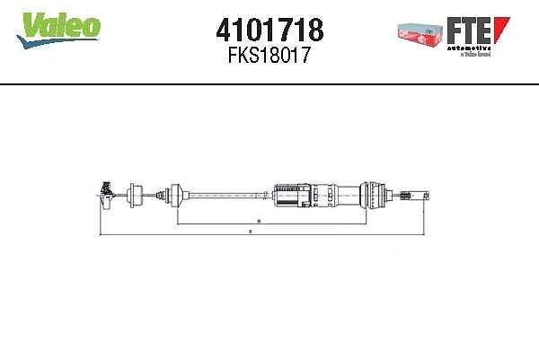 VALEO Vaijeri, kytkimen käyttö tuotenumero: 4101718 edullisesti