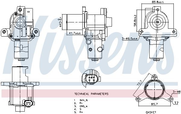 NISSENS 98183 AGR-Ventil