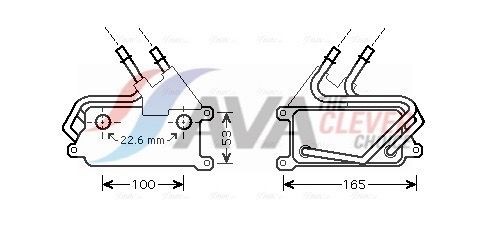 AVA COOLING SYSTEMS Radiateur d'huile de boite de vitesse automatique UGS: BW3315 à peu de frais