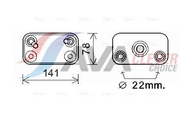 AVA COOLING SYSTEMS Radiateur d'huile de boite de vitesse automatique UGS: BW3406 à peu de frais