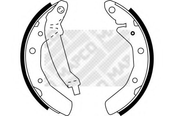MAPCO 8848 Bremsbackensatz