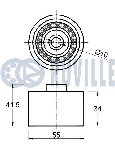 RUVILLE 5595350 Rollensatz, Zahnriemen