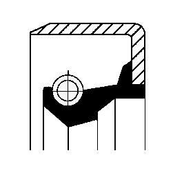 CORTECO Pierżcień uszczelniający wału, różnicowy Numer artykułu: 01034689B niedrogo