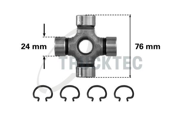 TRUCKTEC AUTOMOTIVE Połączenie, wał wzdłużny Numer artykułu: 02.34.004 niedrogo