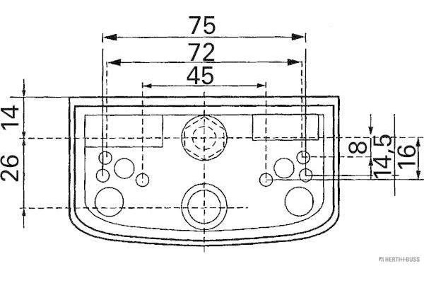 HERTH+BUSS ELPARTS Nummerskyltsbelysning Artikelnummer: 84750047 billigt