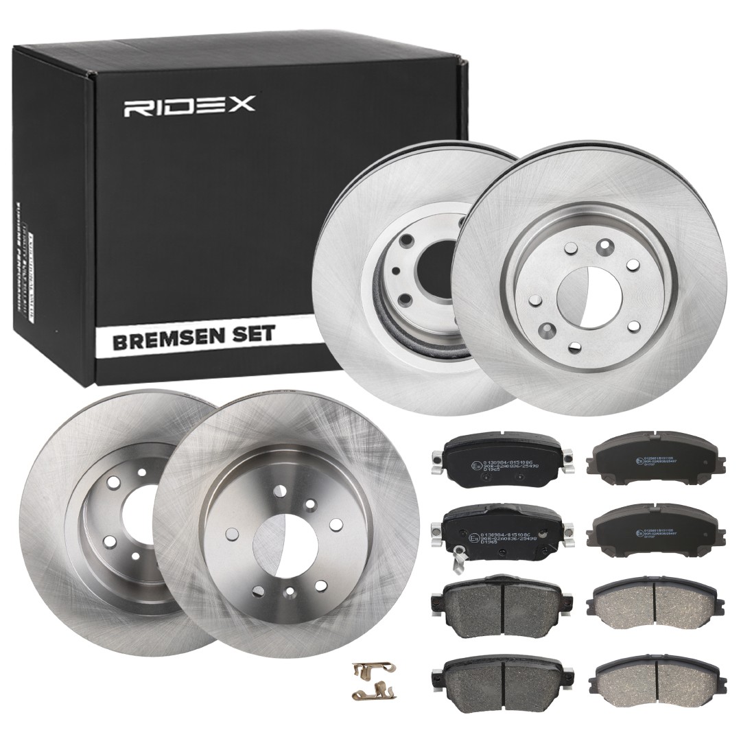 RIDEX Brake discs and pads set Article number: 3405B1665 cheaply