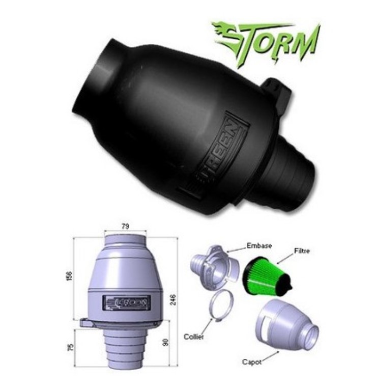 GREEN Sportluftfilter Storm Varenummer: STSMN billige