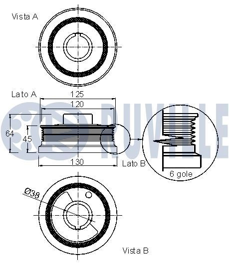 RUVILLE Crankshaft pulley Article number: 515405 cheaply