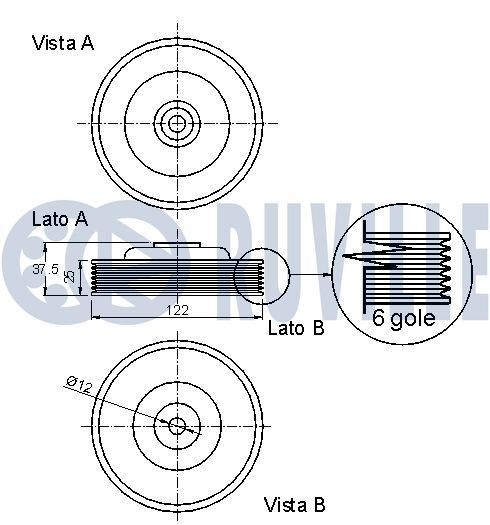 RUVILLE Crankshaft pulley Article number: 515408 cheaply