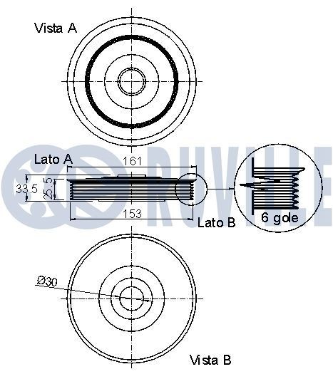 RUVILLE Crankshaft pulley Article number: 515830 cheaply