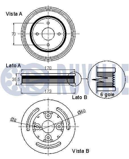 RUVILLE Crankshaft pulley Article number: 515510 cheaply