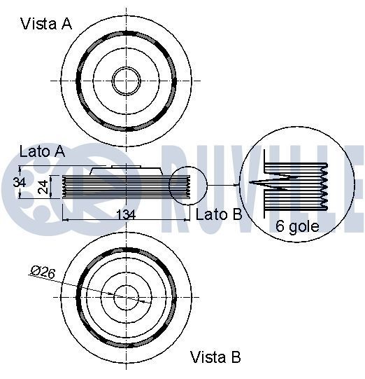 RUVILLE Crankshaft pulley Article number: 515508 cheaply