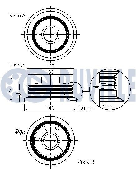 RUVILLE Crankshaft pulley Article number: 515407 cheaply