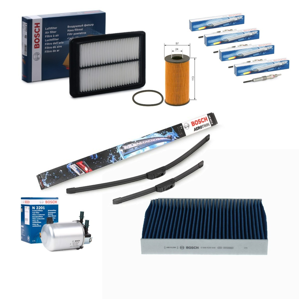 BOSCH Aerotwin Retro BSH4682SK021 Inspektionspaket