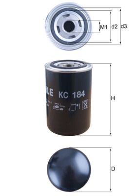 MAHLE Kütusefilter Artikli number: KC 184 soodsalt