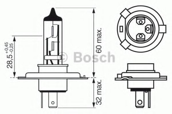 BOSCH High beam bulb Article number: 1 987 302 047 cheaply