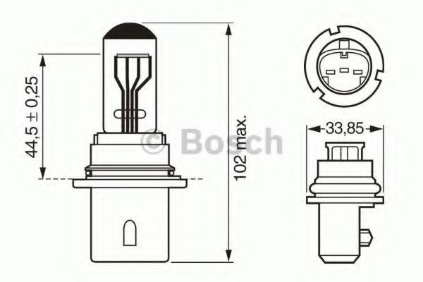 BOSCH High beam bulb Article number: 1 987 302 151 cheaply