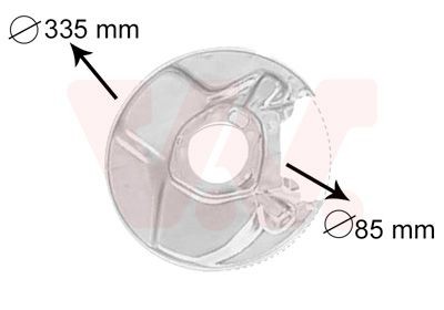 VAN WEZEL Lamiera paraspruzzi disco freno Numero articolo: 3010373 poco costoso