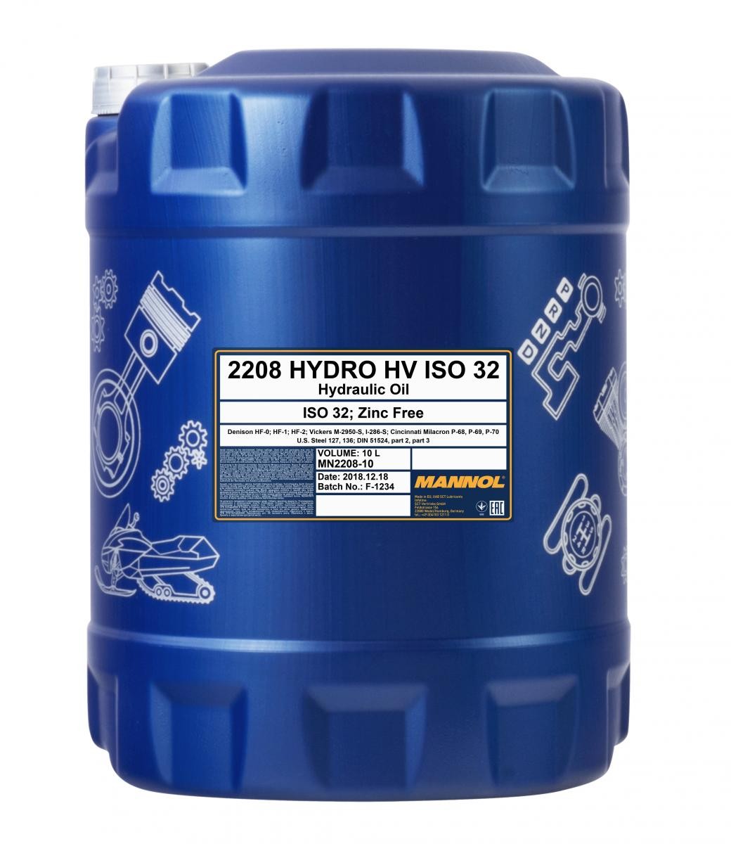 MANNOL Zentralhydrauliköl Hydro HV ISO 32 Zinc Free Artikelnummer: MN2208-10 kaufen